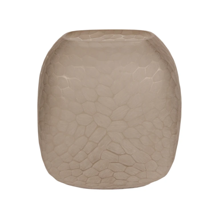 Vas Pebble S - 22 cm - brun - glas