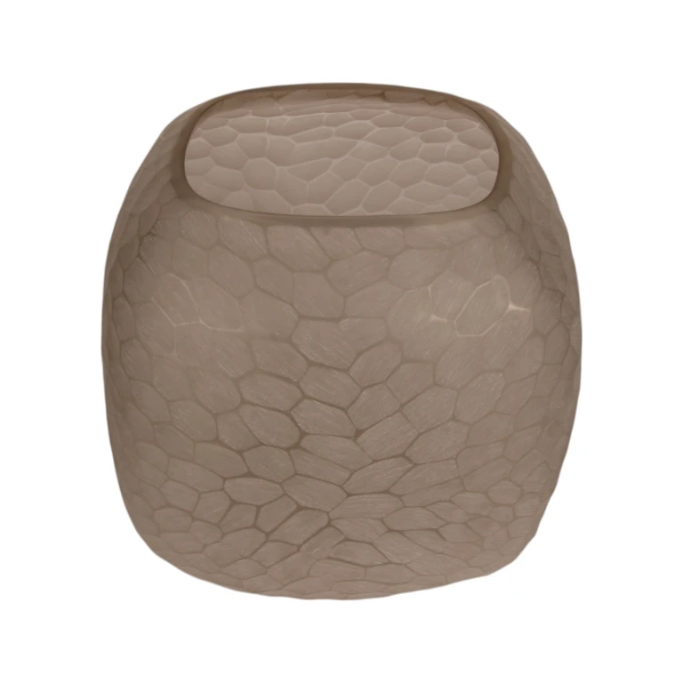 Vas Pebble S - 22 cm - brun - glas