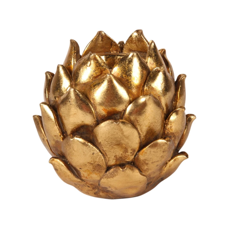 Kandelabarr blomma - 11 cm - guld - konstharts