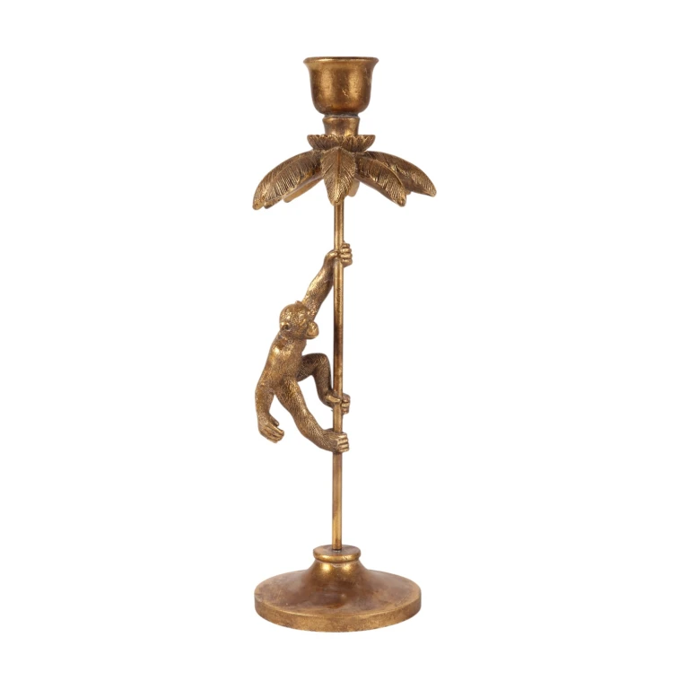 Kandelaber Apa - 31 cm - guld - konstharts