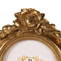 Fotram 10 x 10 cm - guld - konstharts - rund