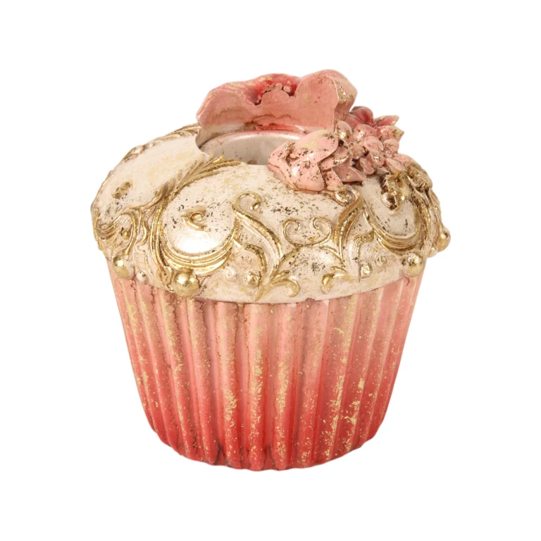 Kandelare Cake - 8 cm - rosa - konstharts