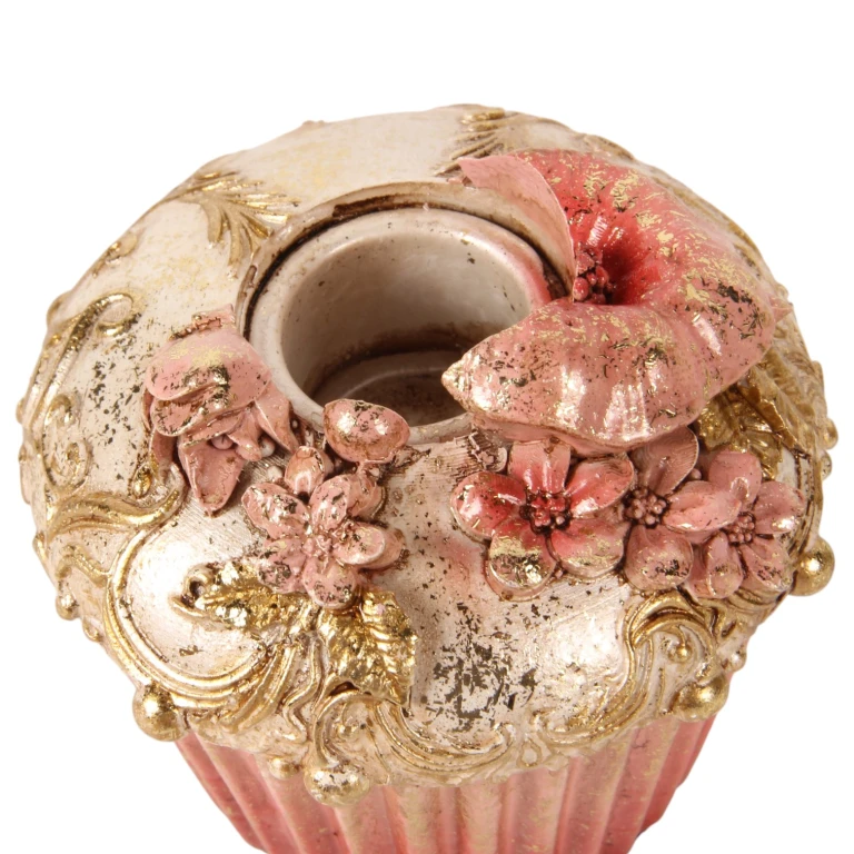 Kandelare Cake - 8 cm - rosa - konstharts