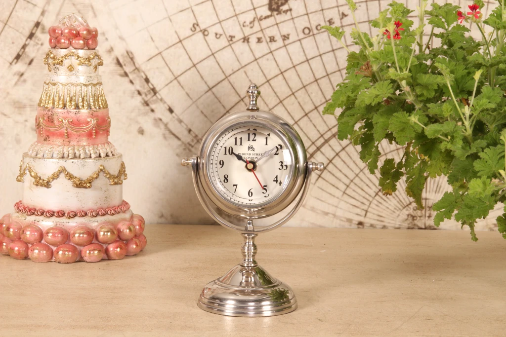 Bordsur på fot - silver - aluminium - 22 cm - 1 st