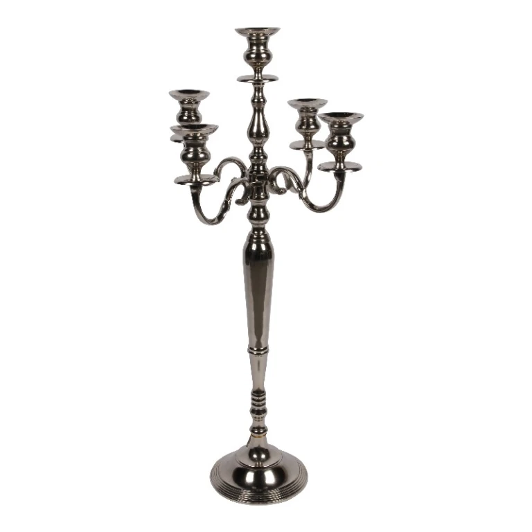 Kandelaber - 5 armar - 104 cm - silver - aluminium