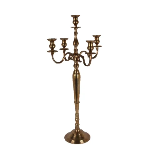 Kandelaar 5-armig - 104 cm - goud - aluminium