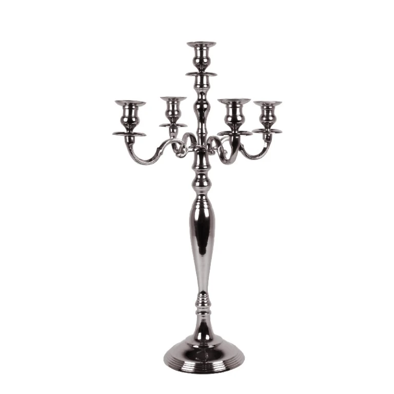 Kandelaber 5-armig - 80 cm - silver - aluminium