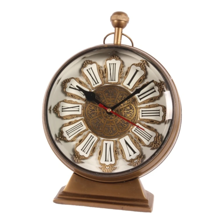 Bordsklocka Alain - mässing - guld - 27 cm