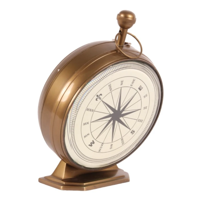 Bordsklocka Alain - mässing - guld - 27 cm