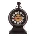 Tafelklok Alain - zwart - messing - 15 cm
