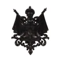 Wapenschild wandornament - zwart - 36,5 cm - kunsthars