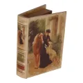 Opbergdoos in boekvorm - 20 cm - bruin - kunstleer