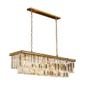 Kronlampa Hilton - guld - glas - 125 cm