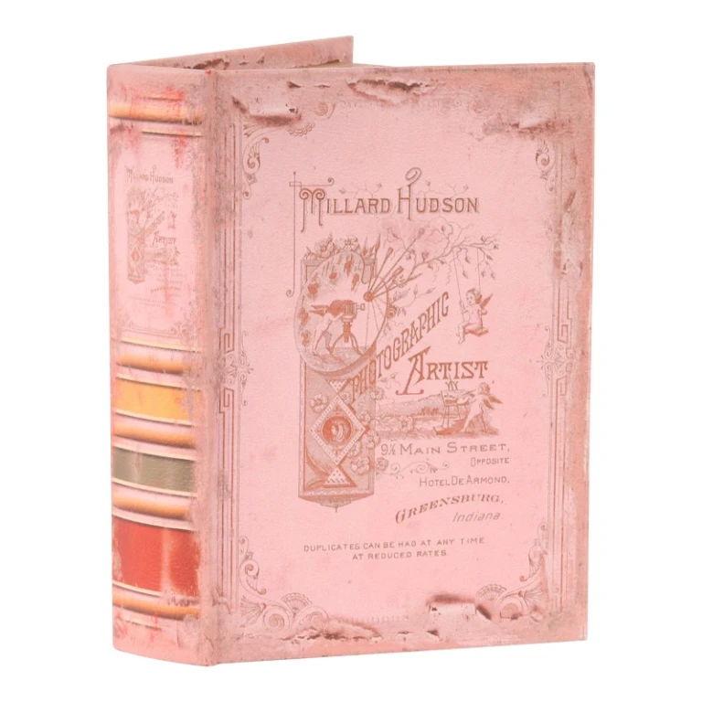 Boklåda Hudson - 20 cm - rosa - konstläder
