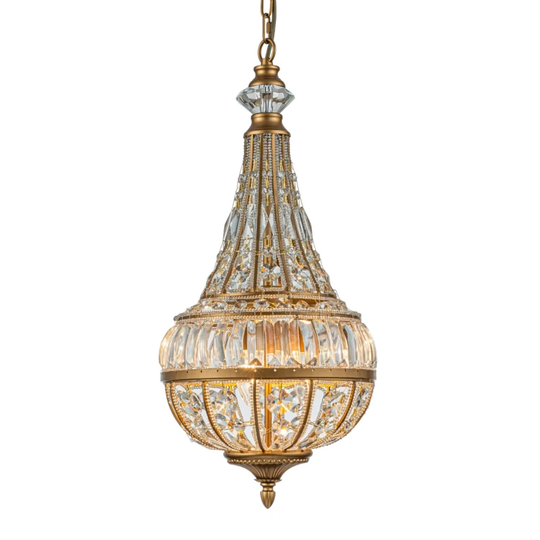 Dutch Style Kristallkrona Colosseo - 80 cm - guld - järn och glas