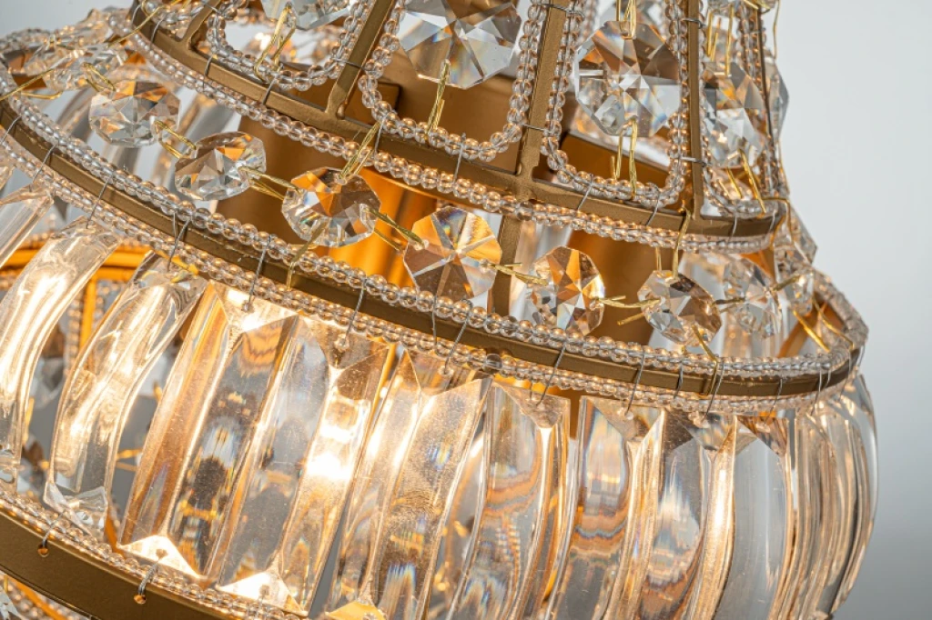 Dutch Style Kristallkrona Colosseo - 80 cm - guld - järn och glas