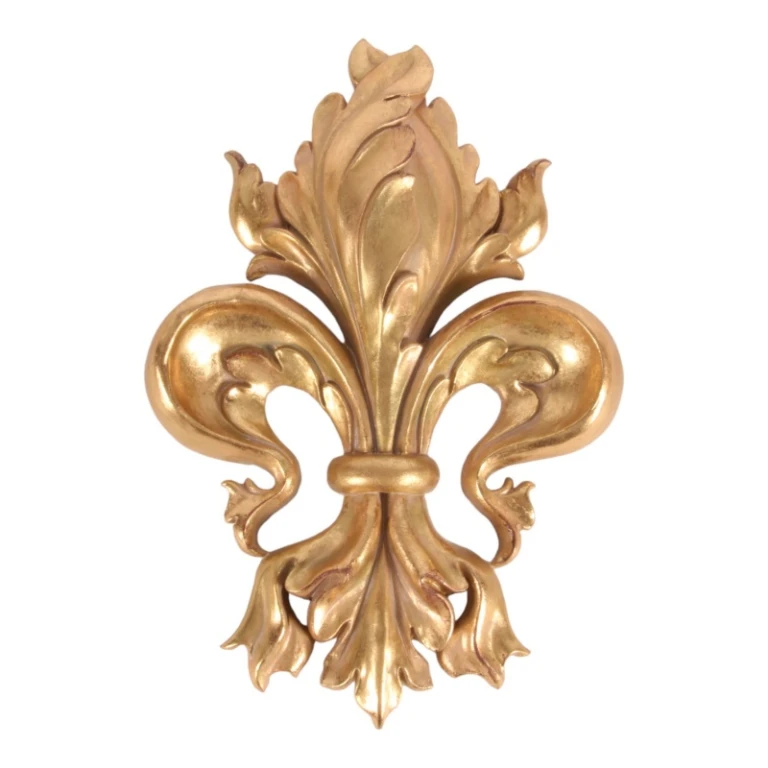 Väggornament - guld - 33 cm - konstharts