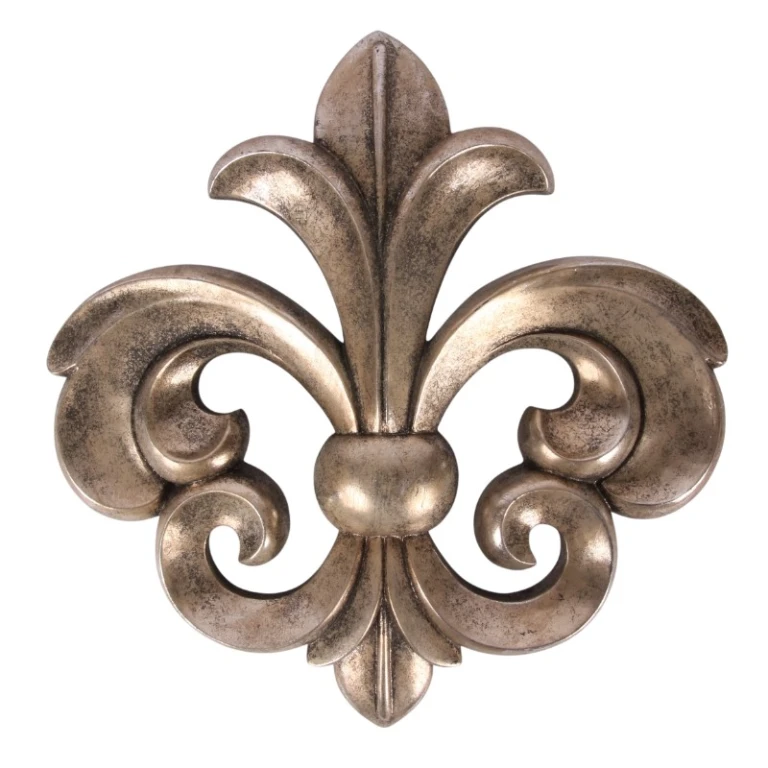 Väggornament - silver - 46,5 cm - konstharts