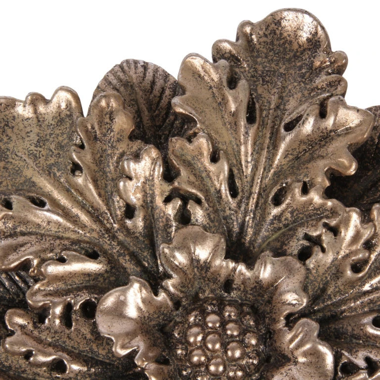 Väggornament Blomma - silver - 20 cm - konstharts