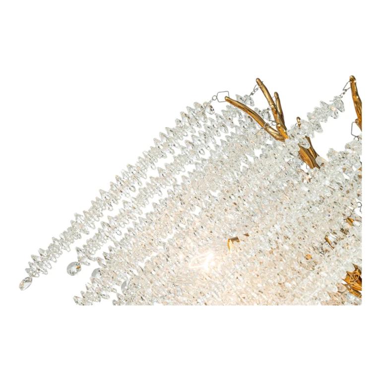 Dutch Style Kroonlampa Waterfall - 45 cm - guld - glas