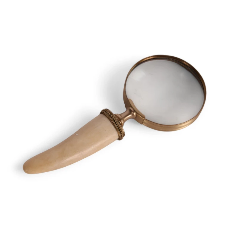 Förstoringsglas bot - mässing - guldfärgad - 19 cm - 1 styck