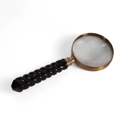 Vergrootglas hoorn - messing - goudkleurig - 19,5 cm