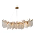 Dutch Style Ljuskrona Waterfall - 120 cm - guld - glas