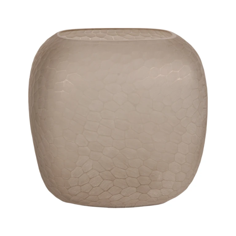 Vas Pebble - 26 cm - brun - glas