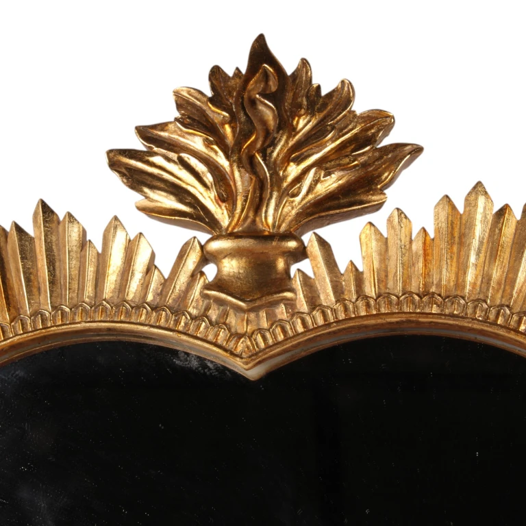 Väggspegel hjärta - guld - 39 cm - 1 styck