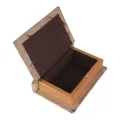 Opbergdoos boekvorm - 15 cm - beige - kunstleer
