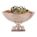 Ronde sierschaal op voet - zilver - 52 cm - 1 stuk