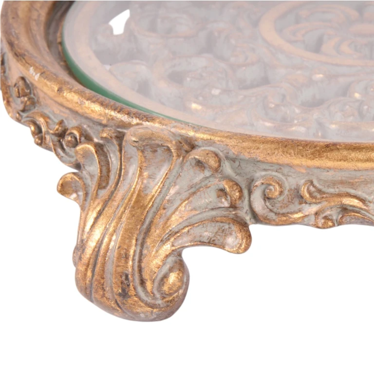 Tårtplatta 29 cm - guld - konstharts