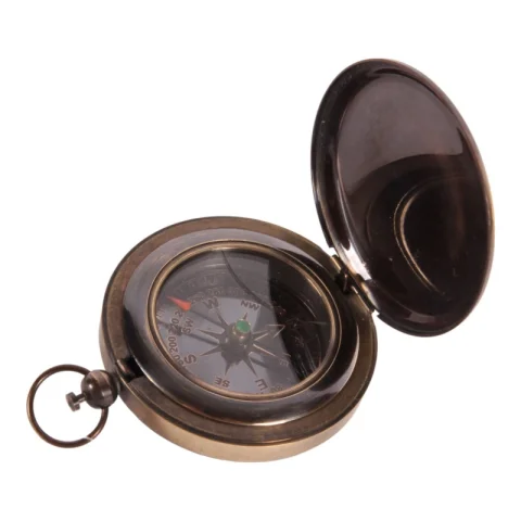 Maritiem kompas - messing - 6,5 cm - 1 stuk