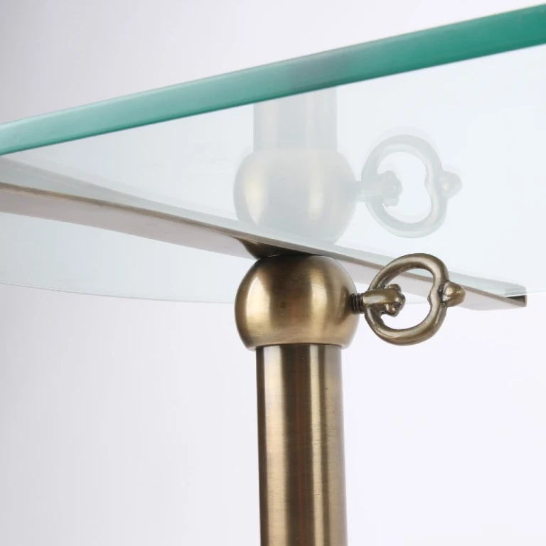 Tårtplatta 90 cm guld mässing & glas