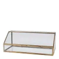 Displaybox - guld - koppar och glas - 30 x 12 cm - 1 styck
