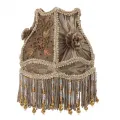Lampenkap Victorian Clip-On - 15 cm - taupe - stof