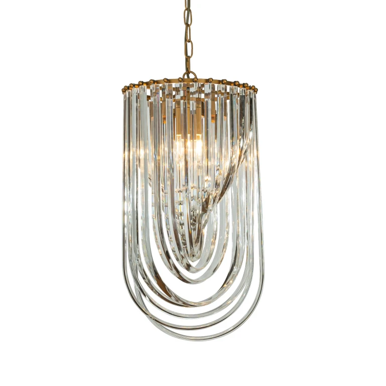 Dutch Style Kroonlampa Chelsea - 61 cm - guld - järn och glas