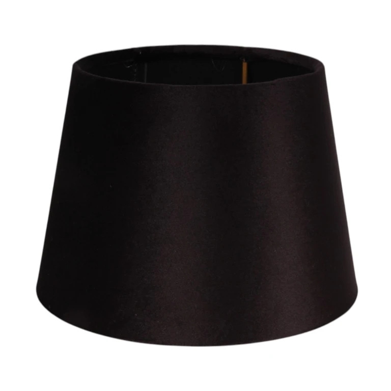 Lampskärm rund - 20 cm - svart - tyg