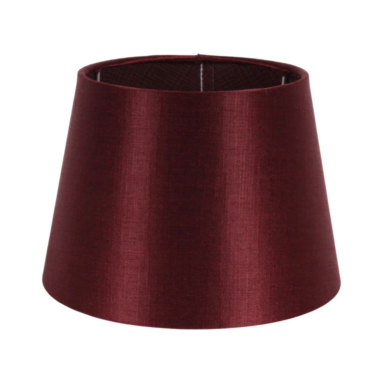 Lampskärm - Rund - 20 cm - Röd - Tyg