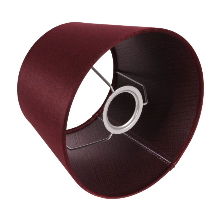 Lampskärm - Rund - 20 cm - Röd - Tyg