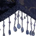 Lampenkap Victorian Dome Scallop 33 cm - Blauw - Stof