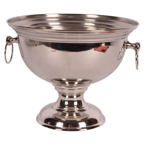 Wijnkoeler - zilver - messing - 28 cm - 1 stuk