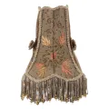 Lampenkap Victorian - 18 cm - bruin - stof