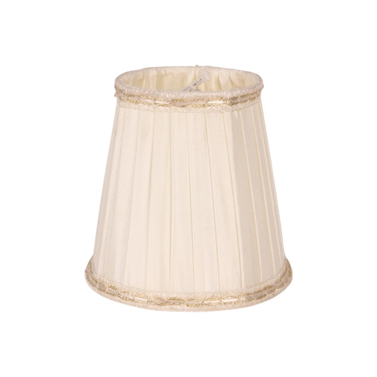Lampskärm Victorian Clip-On - 12 cm - krämfärgad - tyg