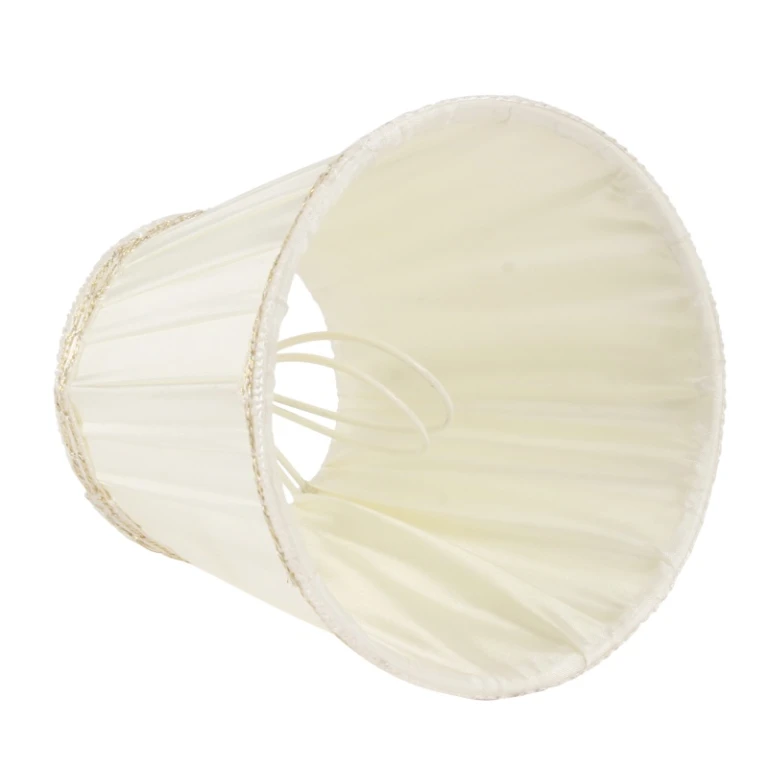Lampskärm Victorian Clip-On - 12 cm - krämfärgad - tyg